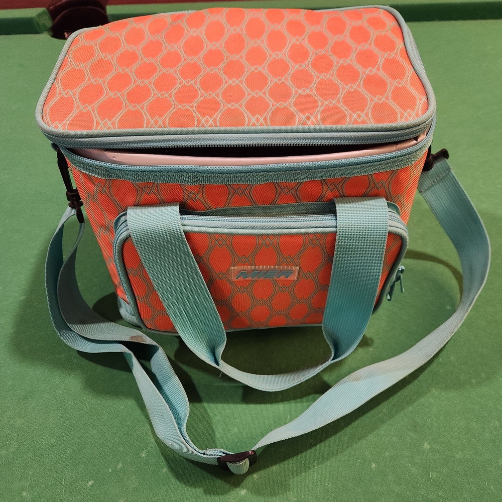Coral and Teal Insulated Bag